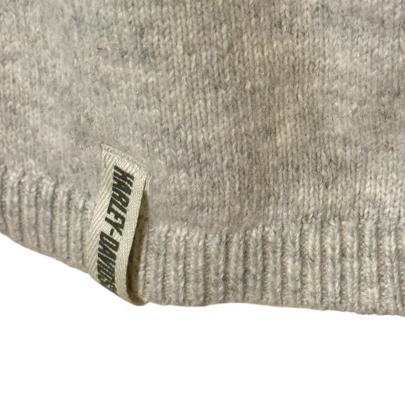 Harley Davidson Size Medium Metallic Gold Applique Mock Neck Ski Sweater - Picture 5 of 8